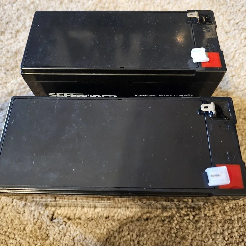 12 Volt‎ 7ah Rechargeable Sealed Lead Acid Battery 2 Pack (F1 Terminals) NEW.
